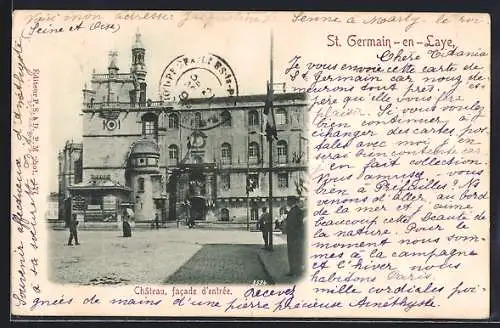 AK St. Germain-en-Laye, Chateau, facade d`entrée