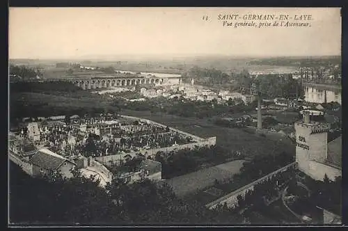 AK Saint-Germain-en-Laye, Vue generale, prise de l`Ascenseur