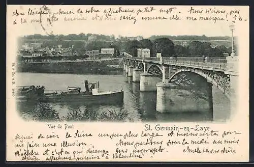 AK St.Germain-en-Laye, Vue de Pont