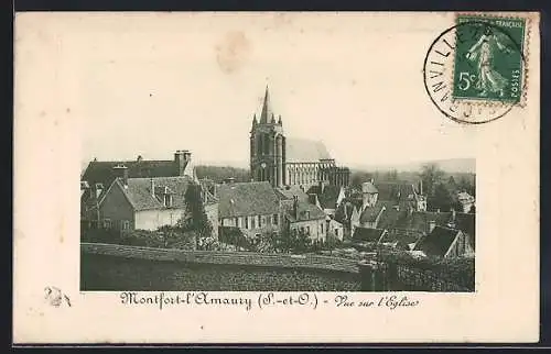 AK Montfort-l`Amaury, Vue dur l`Eglise