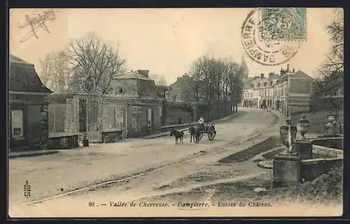 AK Dampierre, Entree du Chatreau, Pferdewagen