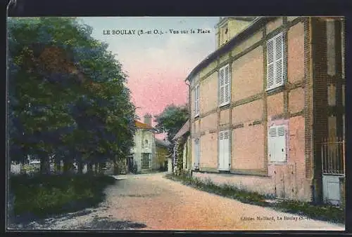 AK Le Boulay /S.-et-O., Vue sur la Place