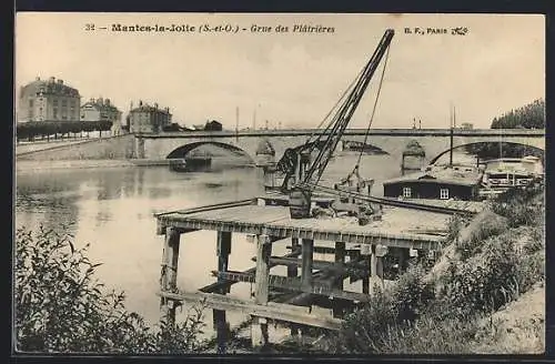 AK Mantes-la-Jolie, Grue des Plátrières