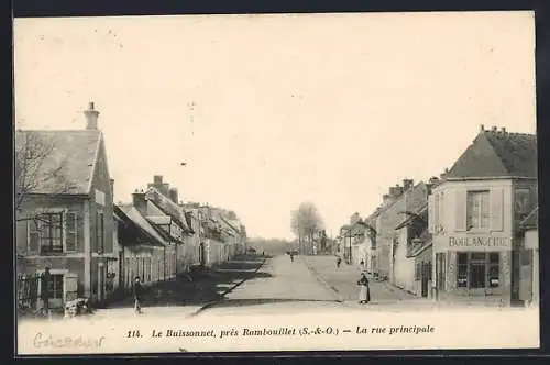 AK Le Buissonnet /Rambouillet, La rue principale