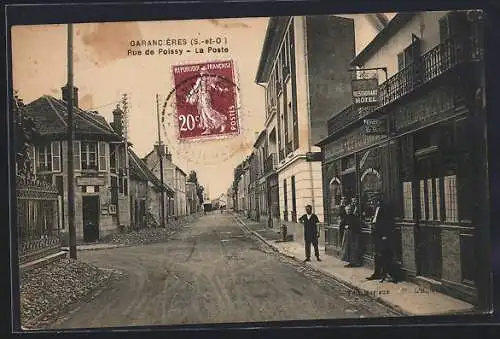 AK Garancières /S.-et-O., Rue de Poissy, La Poste