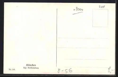 Künstler-AK München, Passanten vor dem Hofbräuhaus