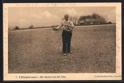 AK Het Zaaten van het Vlas, Flachsanbau