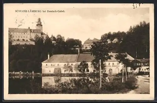 AK Deutsch-Gabel, Schloss Lämberg mit Kurhaus Restaurant