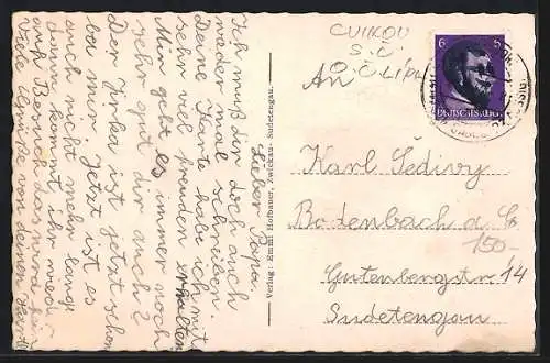 AK Zwickau /Sudetengau, Landeskinderheilstätte mit Kleis