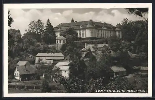 AK Neugarten, Ortspartie mit grossem Gebäude u. Pavillon