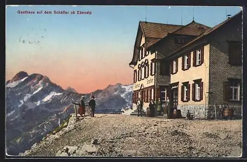 AK Schwende /AI, Gasthaus zum Schäfler ob Ebenalp