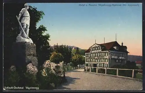 AK Speicher, Vöglinsegg, Hotel und Pension Vöglinsegg-Speicher & Schlacht-Denkmal