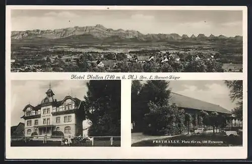 AK Hosenruck, Hotel Nollen, Panorama und Festhalle