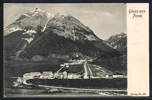 AK Ponte, Gesamtansicht gegen das Bergmassiv