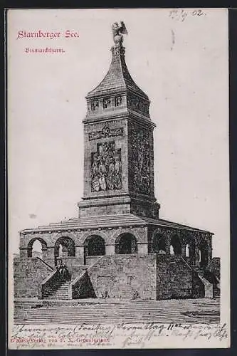 AK Starnberg / Starnberger See, Partie am Bismarckturm