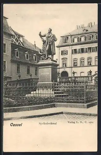 AK Cassel, Partie am Spohrendenkmal