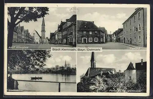 AK Kasendorf / Fränkische Schweiz, platz, Vorstadt, Stadtweiher