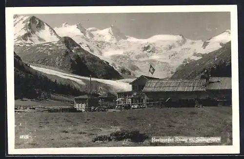 AK Rosegg, Restaurant Rosegg mit Gletscher und Sellagruppe