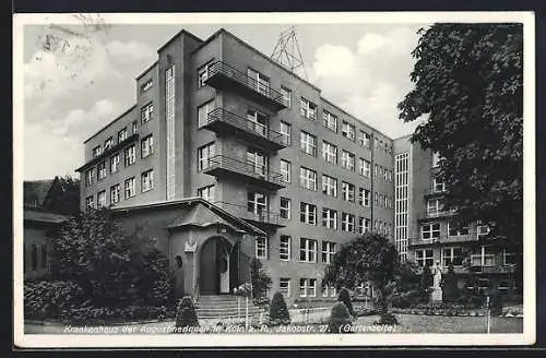 AK Köln a. R., Krankenhaus der Augustinerinnen, Jakobstrasse 27, Gartenseite