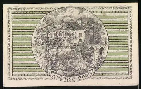 Notgeld Parz 1920, 10 Heller, Schloss Schüsselberg-Motiv