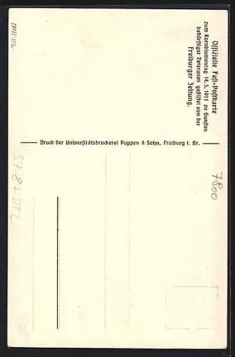 AK Freiburg / Breisgau, Zur Erinnerung an den Kornblumentag, St. Martin teilt seinen Mantel