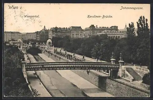 AK Wien, Wienportal, Karolinen-Brücke, Johannesgasse