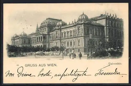 AK Wien, Blick auf die Universität