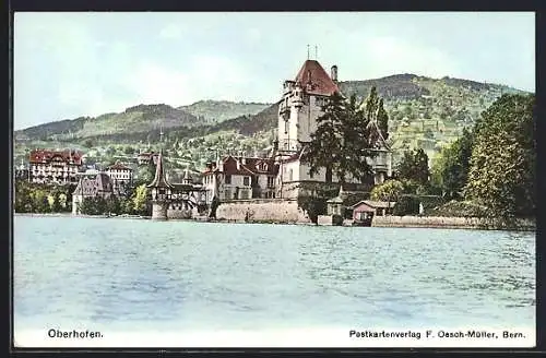 AK Oberhofen, Ortsblick übers Wasser