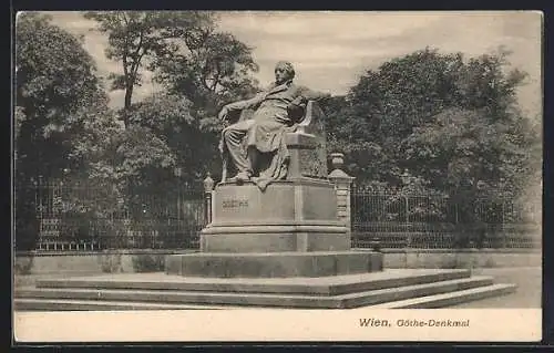 AK Wien, Blick auf das Goethe-Denkmal