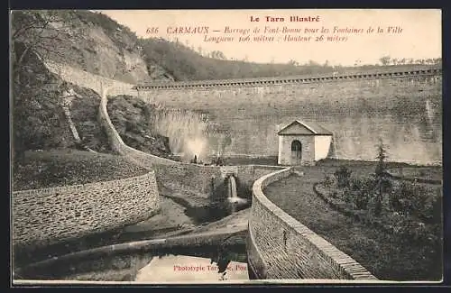 AK Carmaux, barrage de font-bonne pour les fontaines de la ville