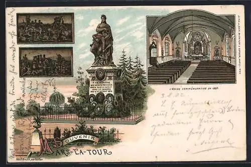 AK Mars-la-Toru, L`Eglise commemorative en 1897, Denkmal, Reliefbilder