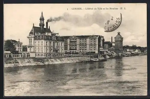 AK Corbeil, L`Hotel de Ville et les Moulins