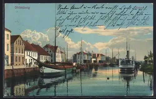 AK Oldenburg / O., Partie im Hafen