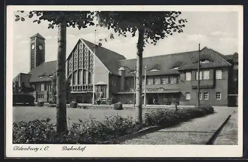 AK Oldenburg / O., Bahnhof