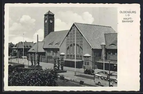 AK Oldenburg i. O., Blick auf den Hauptbahnhof