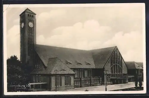 AK Oldenburg i. O., Blick zum Bahnhof