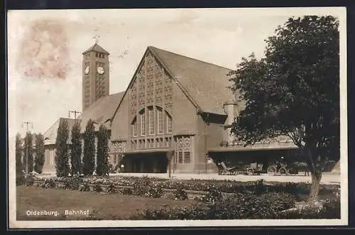 AK Oldenburg / Oldenburg, Bahnhof