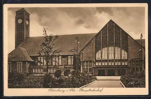 AK Oldenburg / O., Ansicht des Hauptbahnhofs