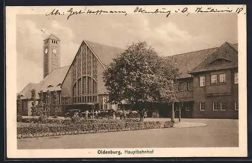 AK Oldenburg / O., Blick zum Hauptbahnhof