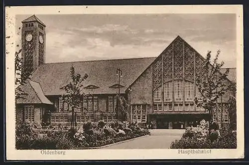 AK Oldenburg / O., Hauptbahnhof