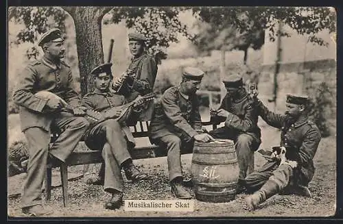 AK Soldaten beim musikalischen Skat