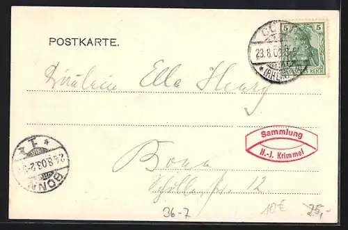 AK Köln a. Rh., 50. Generalversammlung der Katholiken Deutschlands 1903, Dom, Kardinal Antonius Fischer