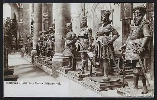 Foto-AK Fritz Gratl: Innsbruck, Hofkirche, Rechte Seitenansicht