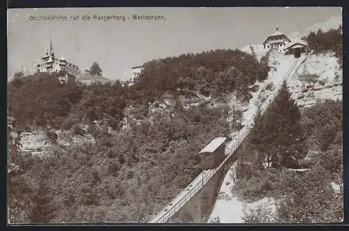 Foto-AK Fritz Gratl: Mariabrunn, Drahtseilbahn auf die Hungerburg