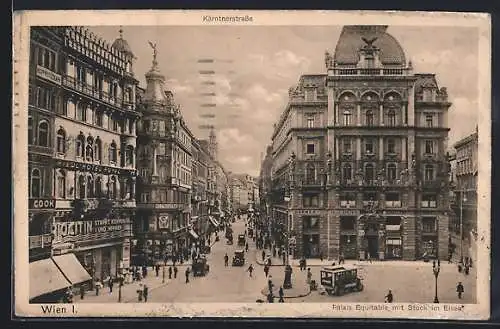 AK Wien, Kärntnerstrasse, Palais Equitable mit Stock im Eisen