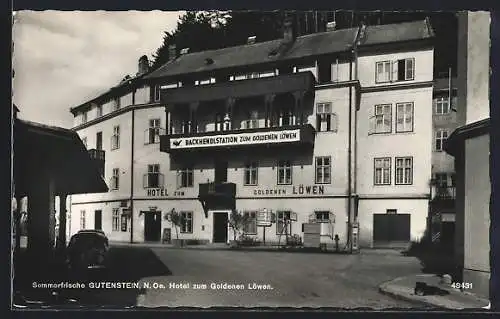 AK Gutenstein /N.-Oe., Hotel zum Goldenen Löwen