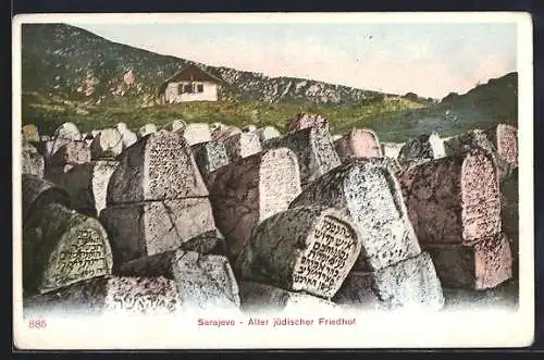 AK Sarajevo, Alter jüdischer Friedhof