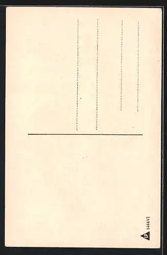 Künstler-AK A. Thiele: dicker Mann mit Geschenken