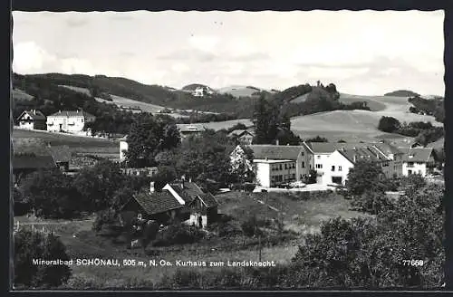 AK Schönau /N.-Oe., Kurhaus zum Landsknecht mit Umgebung