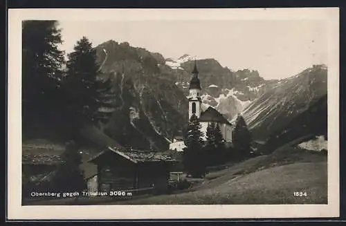 AK Obernberg am Brenner, Kirchenpartie gegen Tribulaun